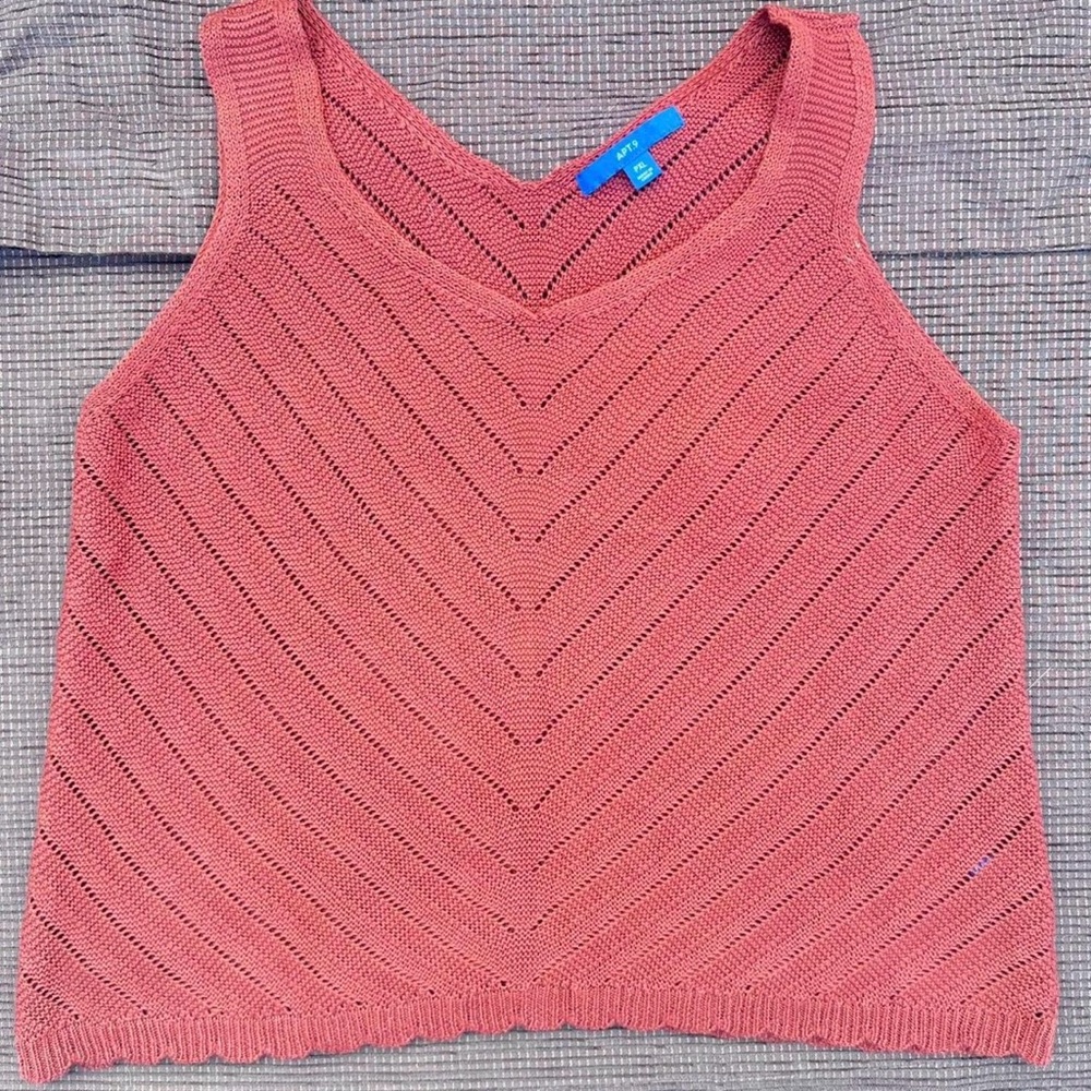 Women's Pink Knit Tank Top